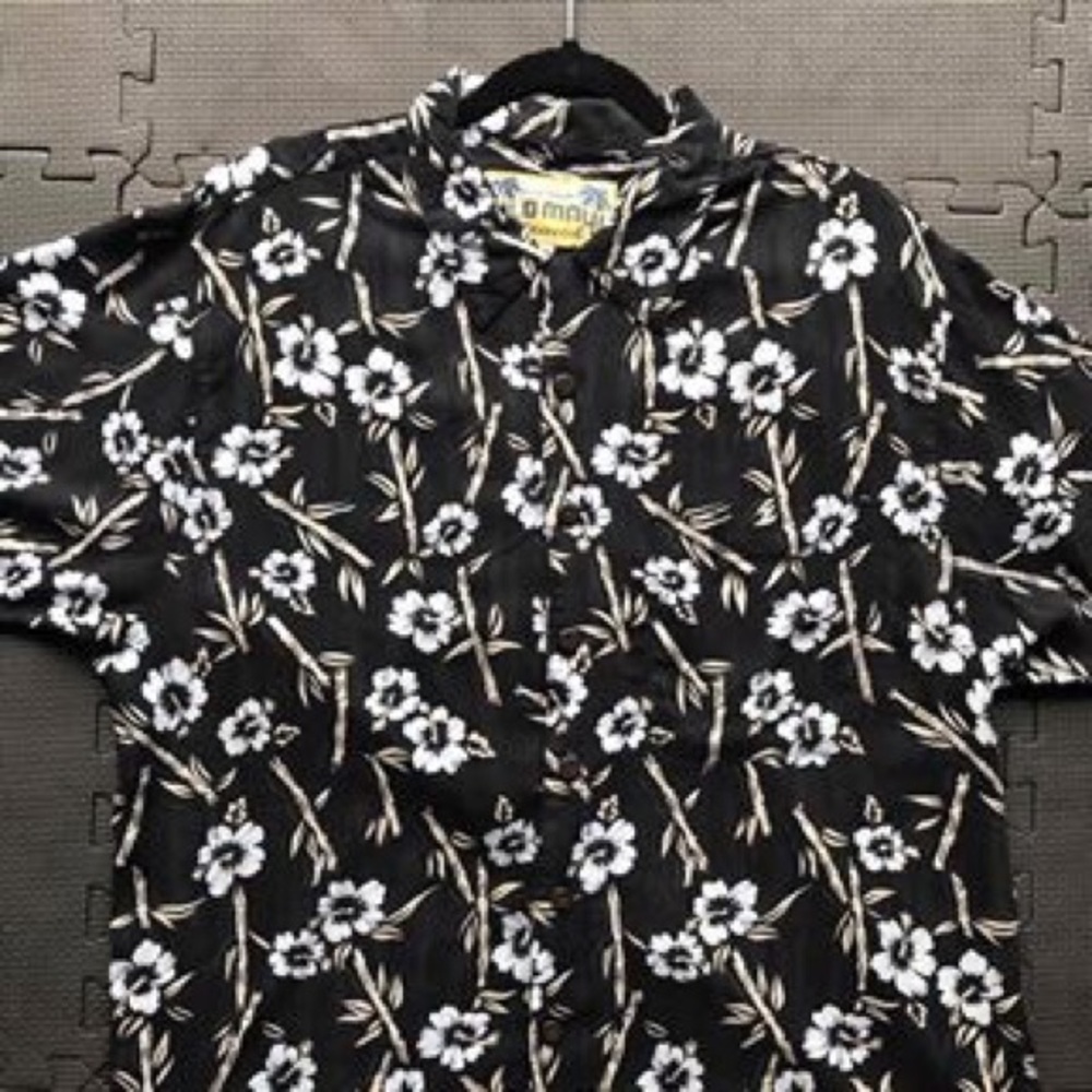 Old Maui Brand Floral Hawaiian Shirt